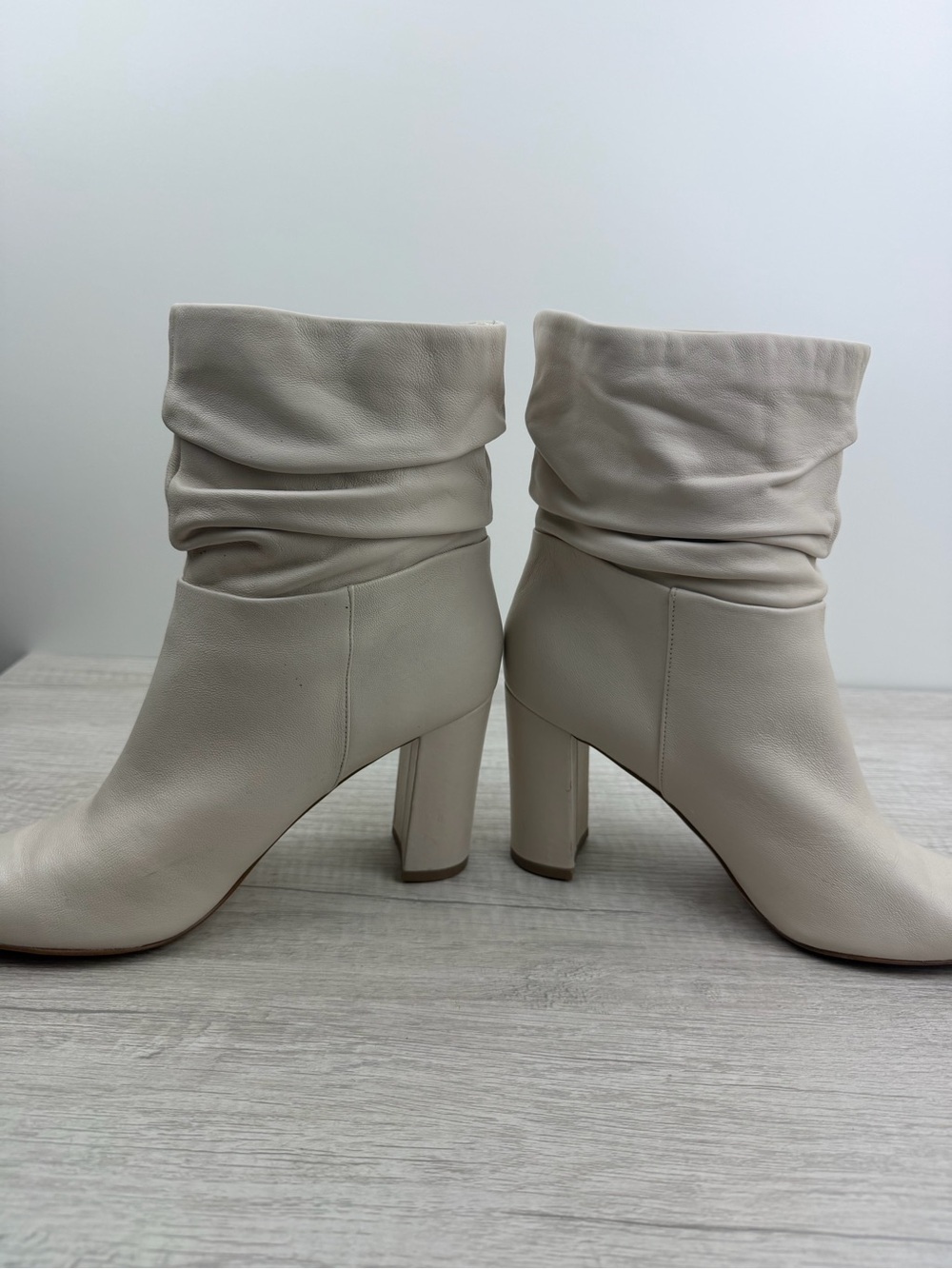 Marc Fisher Unana Slouch Ankle Boots Cream Size 7.5M - Picture 6 of 11